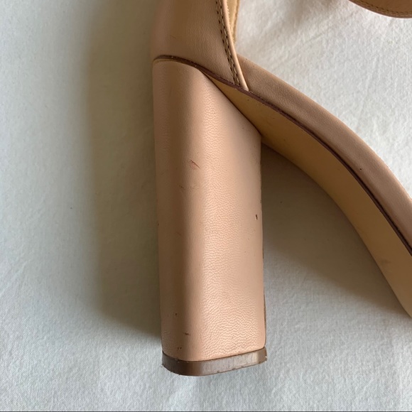 Lulu's Nude Block Heel with Ankle Strap - Picture 5 of 7
